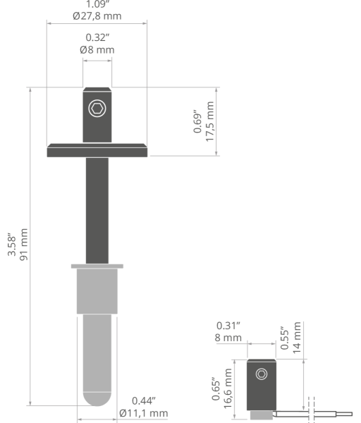 Befestigungsset FI-8-ZM-1 mit Stromversorgung